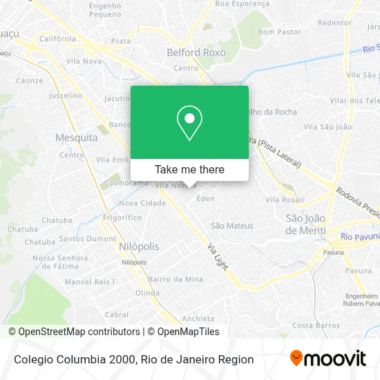 Colegio Columbia 2000 map