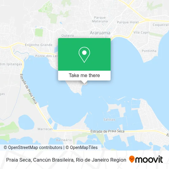 Praia Seca, Cancún Brasileira map
