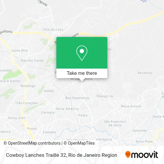 Cowboy Lanches Traille 32 map