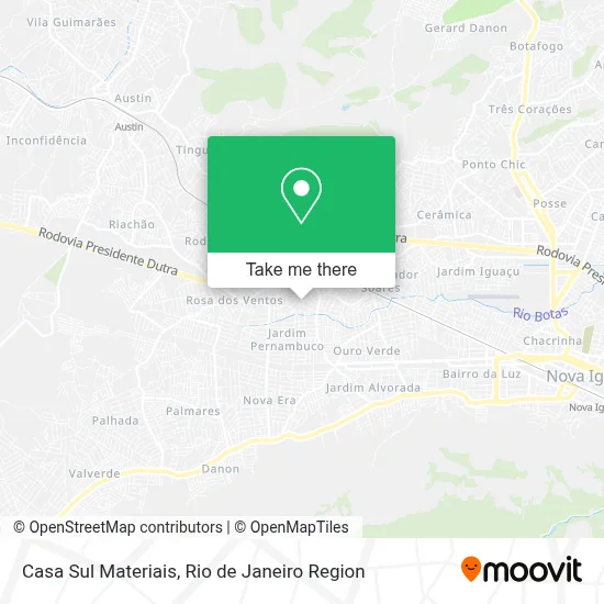 Casa Sul Materiais map