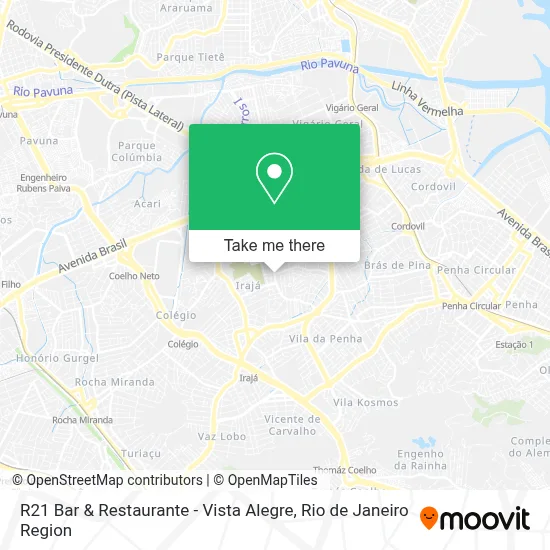 R21 Bar & Restaurante - Vista Alegre map