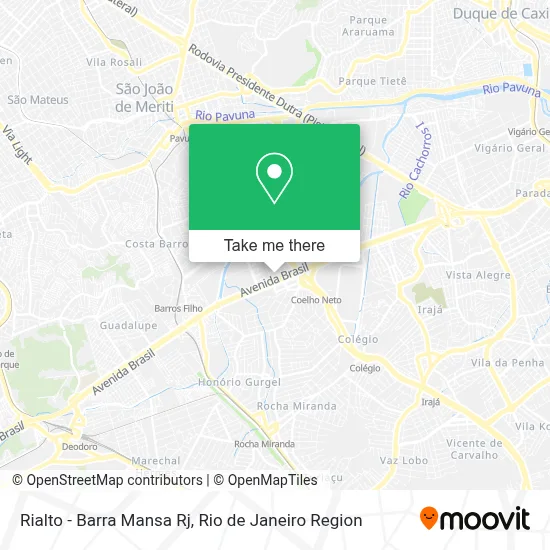 Rialto - Barra Mansa Rj map