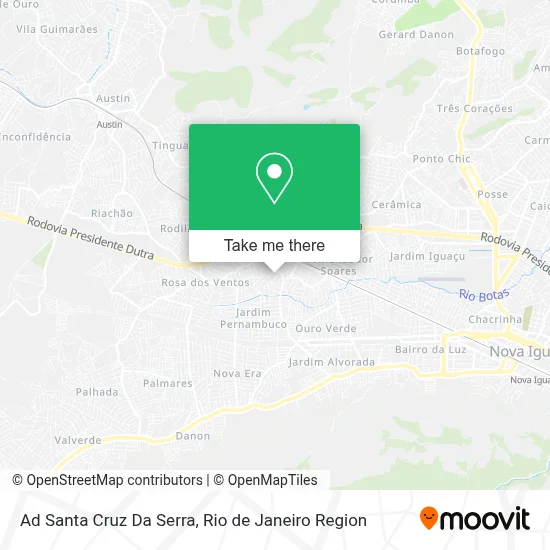 Ad Santa Cruz Da Serra map
