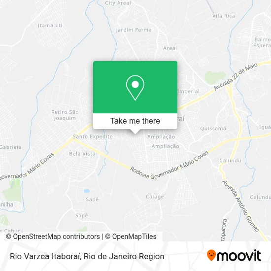 Rio Varzea Itaboraí map