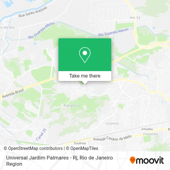 Universal Jardim Palmares - Rj map