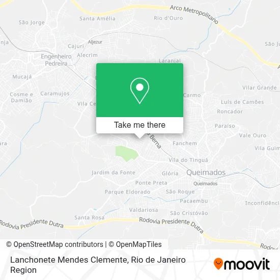 Lanchonete Mendes Clemente map