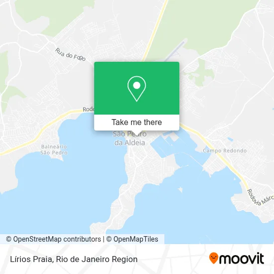 Lírios Praia map