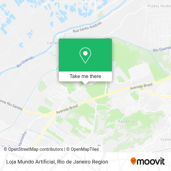 Loja Mundo Artificial map