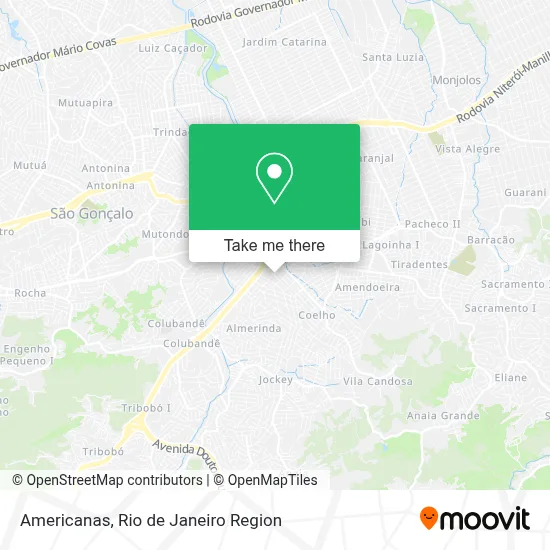 Americanas map