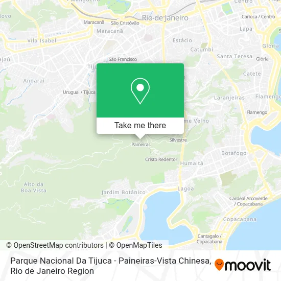 Parque Nacional Da Tijuca - Paineiras-Vista Chinesa map