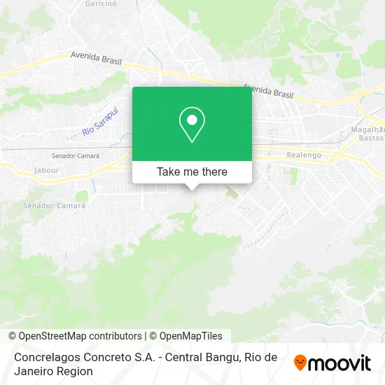 Concrelagos Concreto S.A. - Central Bangu map