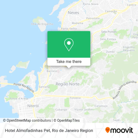 Hotel Almofadinhas Pet map