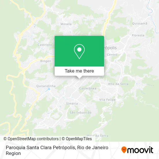 Paroquia Santa Clara Petrópolis map