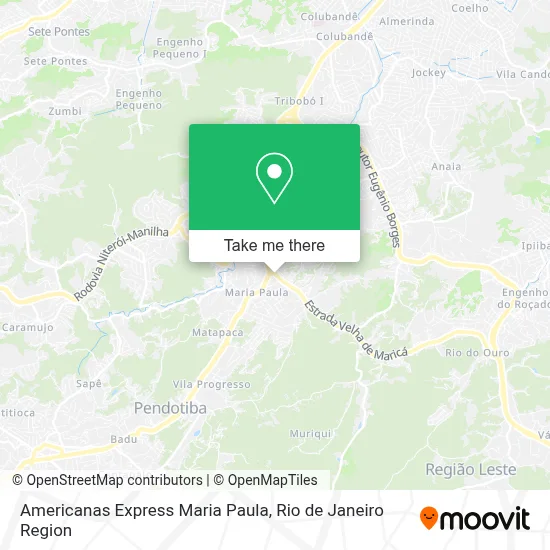 Americanas Express Maria Paula map