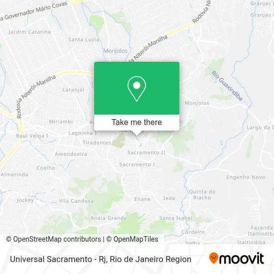 Universal Sacramento - Rj map