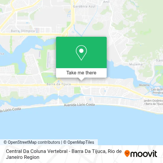 Central Da Coluna Vertebral - Barra Da Tijuca map