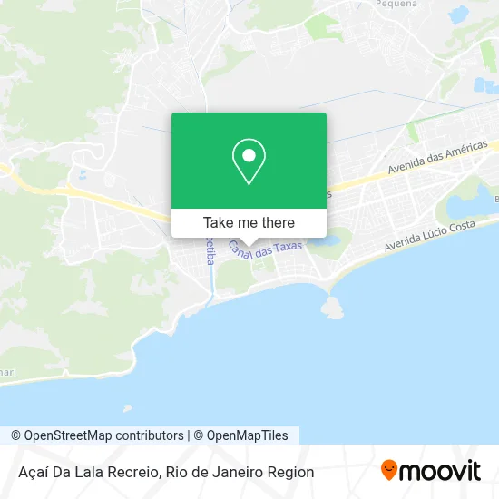 Açaí Da Lala Recreio map