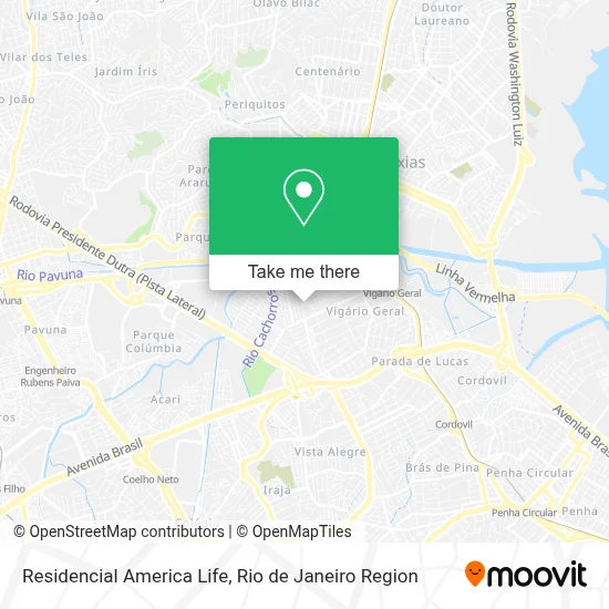 Residencial America Life map