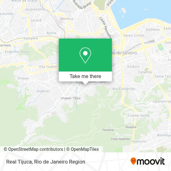 Real Tijuca map