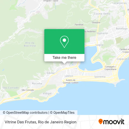 Vitrine Das Frutas map
