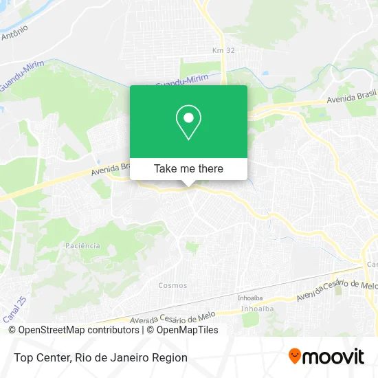 Top Center map