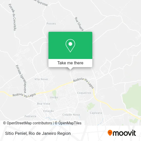 Sítio Peniel map