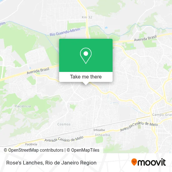 Rose's Lanches map