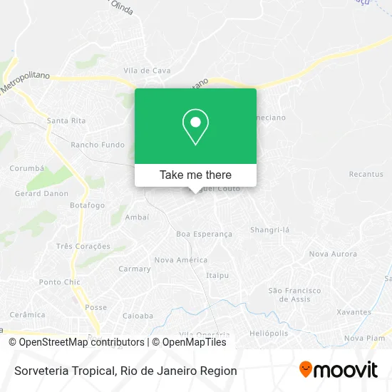 Sorveteria Tropical map