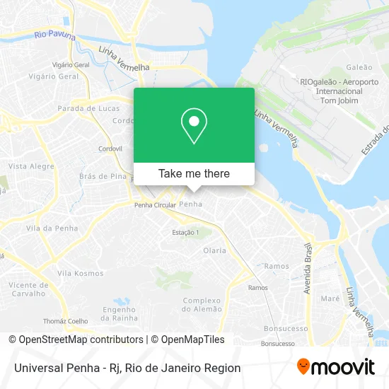 Universal Penha - Rj map