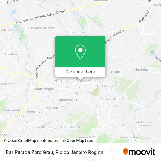 Bar Parada Zero Grau map