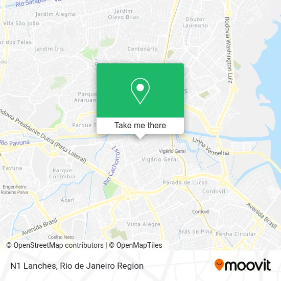 N1 Lanches map