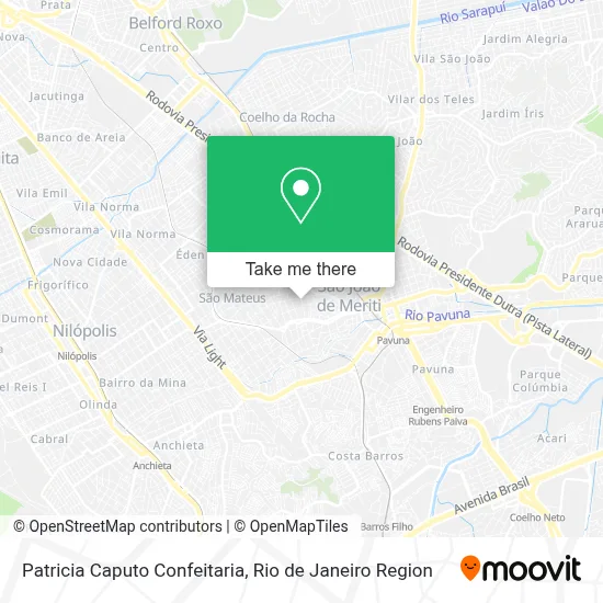 Patricia Caputo Confeitaria map