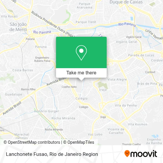 Lanchonete Fusao map
