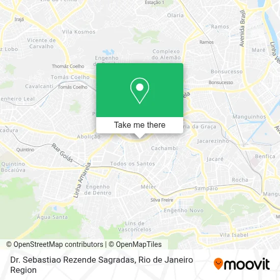 Dr. Sebastiao Rezende Sagradas map