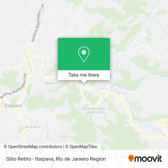 Sitio Retiro - Itaipava map