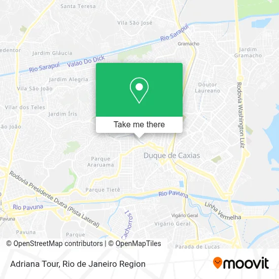Adriana Tour map