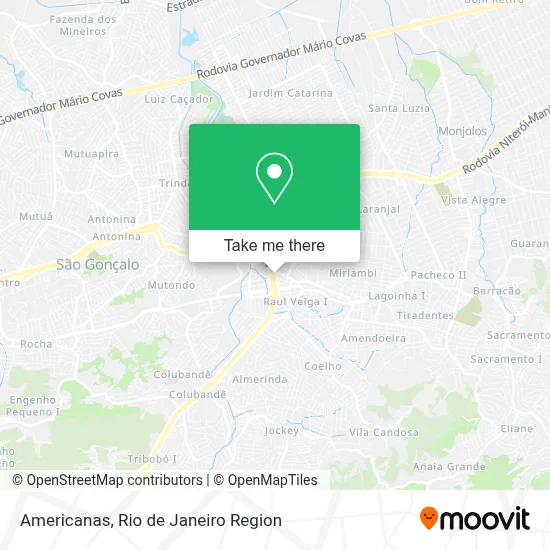 Americanas map