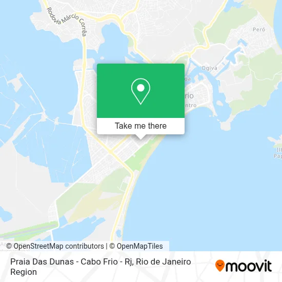 Praia Das Dunas - Cabo Frio - Rj map