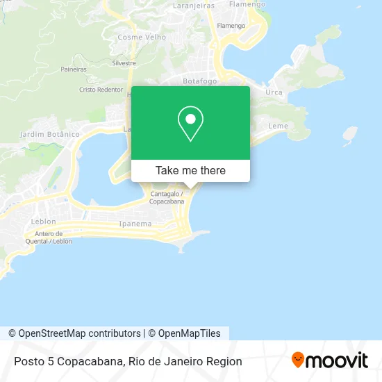 Posto 5 Copacabana map