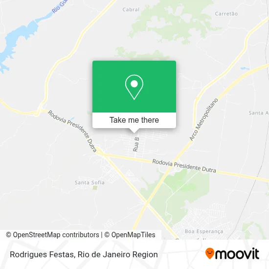 Rodrigues Festas map