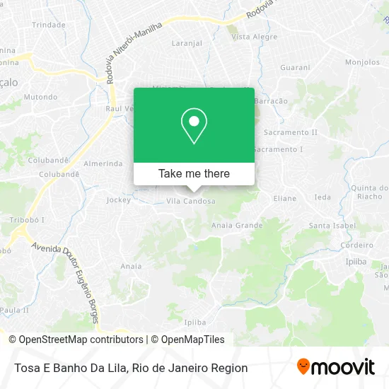Tosa E Banho Da Lila map