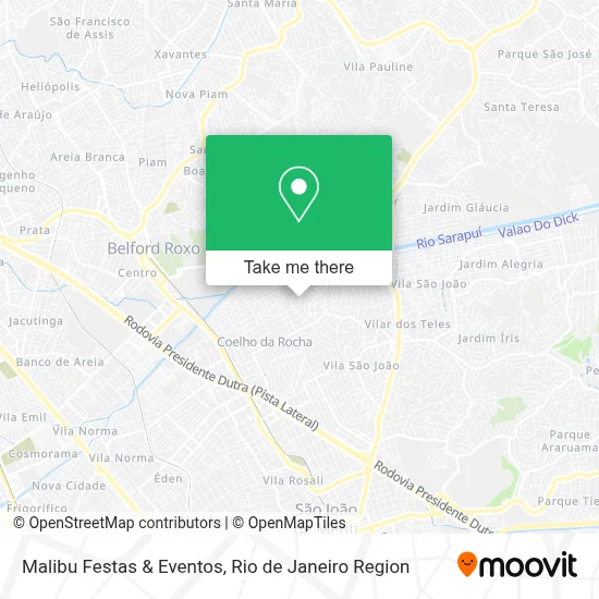 Malibu Festas & Eventos map