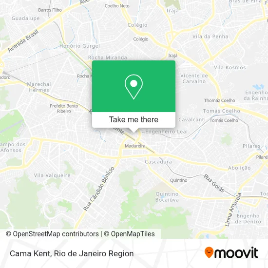 Cama Kent map