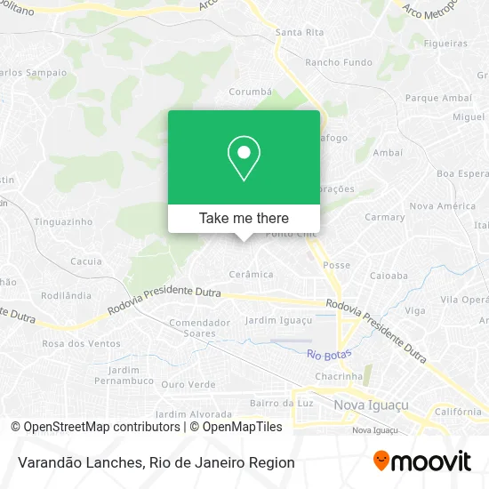 Varandão Lanches map