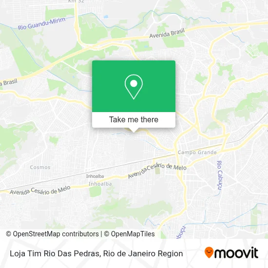 Loja Tim Rio Das Pedras map