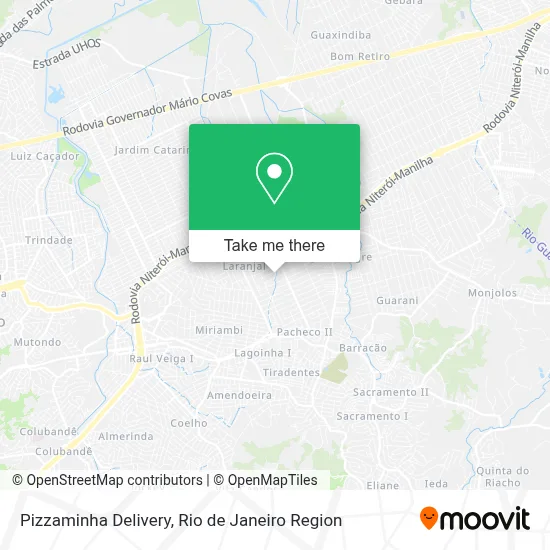 Pizzaminha Delivery map