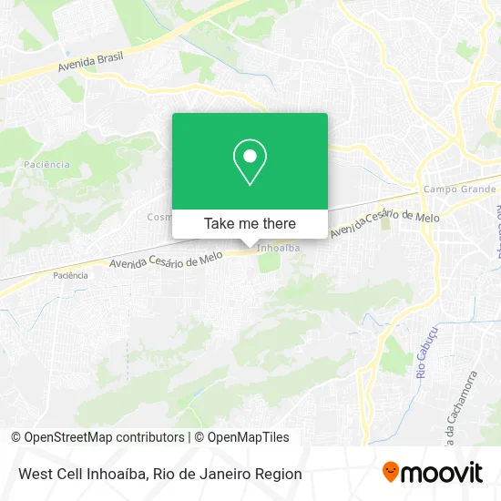 West Cell Inhoaíba map