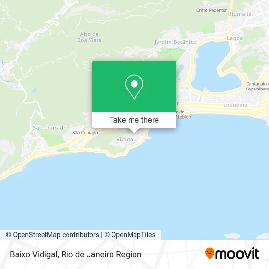 Baixo Vidigal map