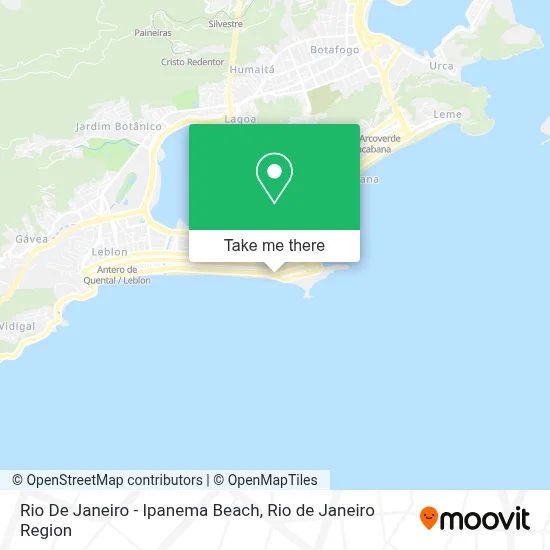 Rio De Janeiro - Ipanema Beach map