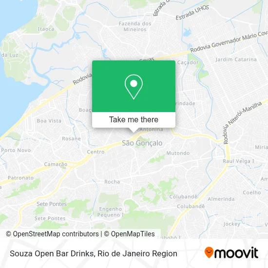 Souza Open Bar Drinks map